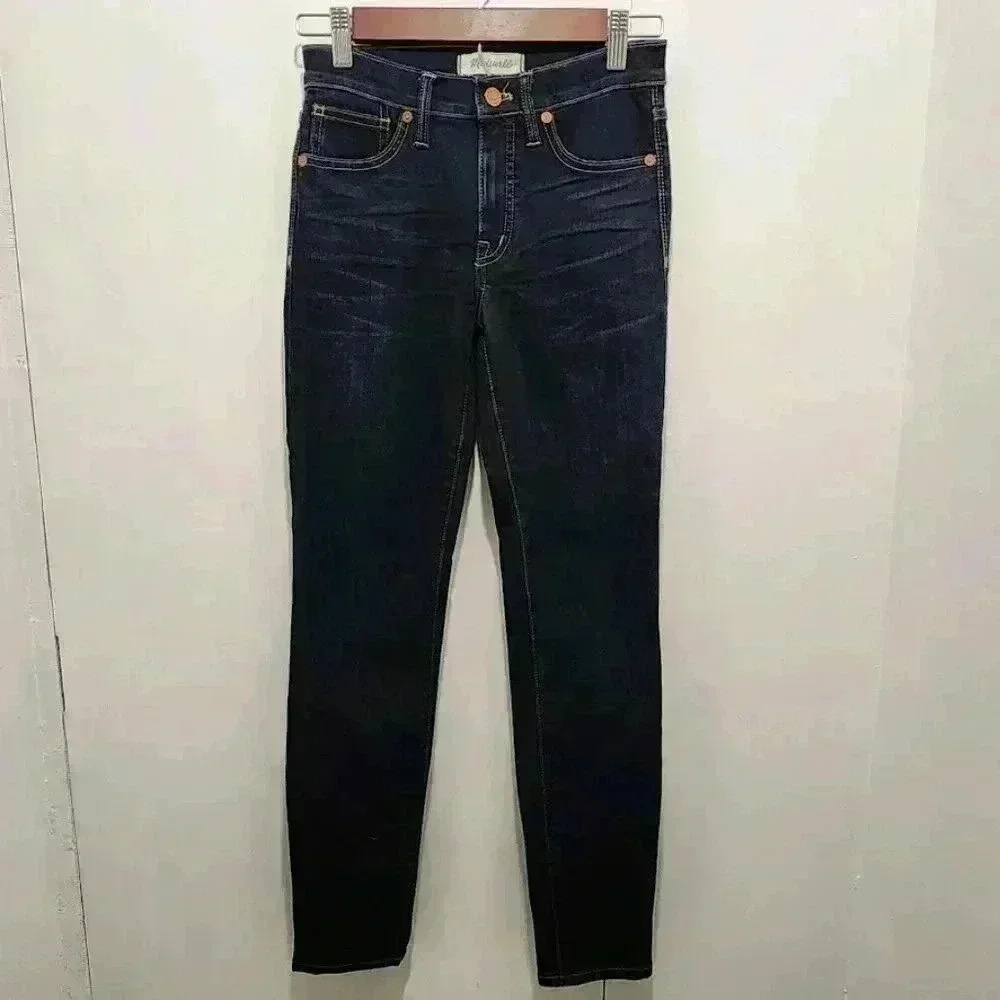 Madewell Womens 9" High Rise Skinny‎ Jeans F8990 Larkspur Wash Size 24